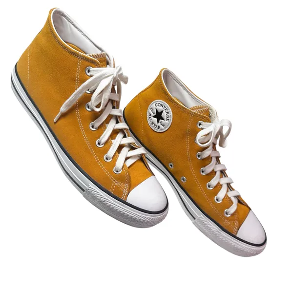 Carefully Chosen ❤️ mustard yellow Converse high tops Size W 11.5/M 9.5 - Image 10