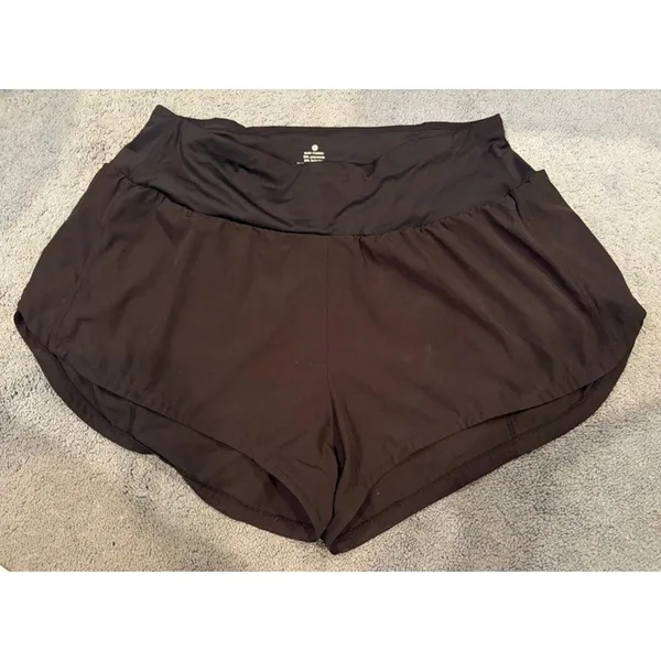 Women‎ Black Athletic Shorts XL Built-In Liner Running Tennis Golf Activewear - Image 3