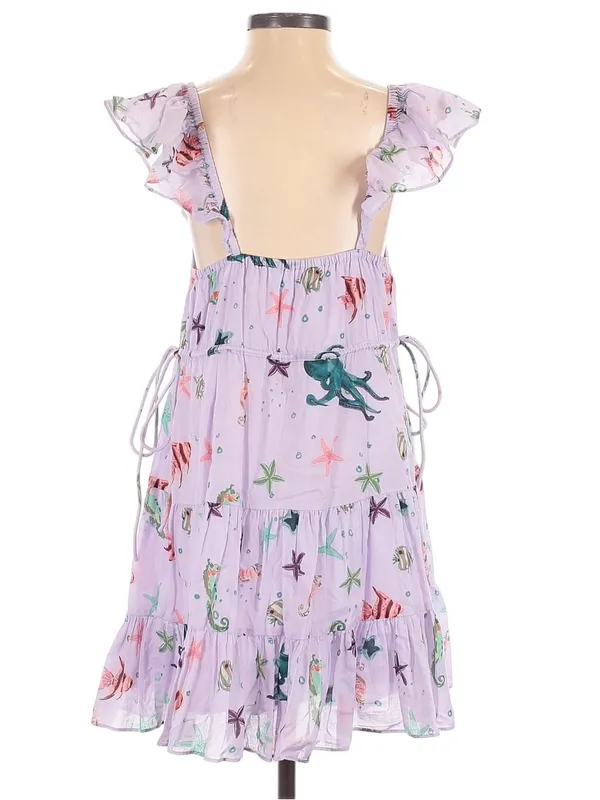 Hill House Cotton Lucia Dress in Sea Creatures Lilac Purple Size S - Image 6