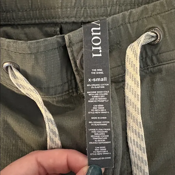 Vuori Ripstop Pants Women’s Size Extra Small Dark Green - Image 5