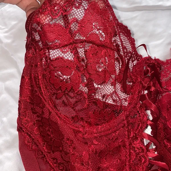NWT Lace Chemise Red Size M - Image 7