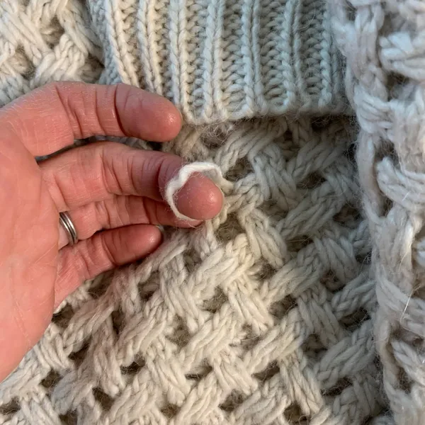 Joan Vass Studio Cream Wool Alpaca Basketweave Knit Open Cardigan‎ Large READ - Image 8