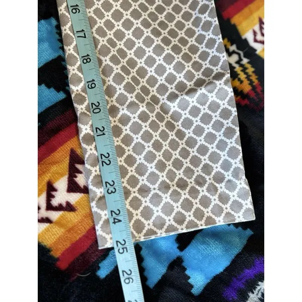 Zac & Rachel Tan/White Geo Print Crop Skinny Pants Size 6‎ Mid Rise Pockets Zip - Image 6