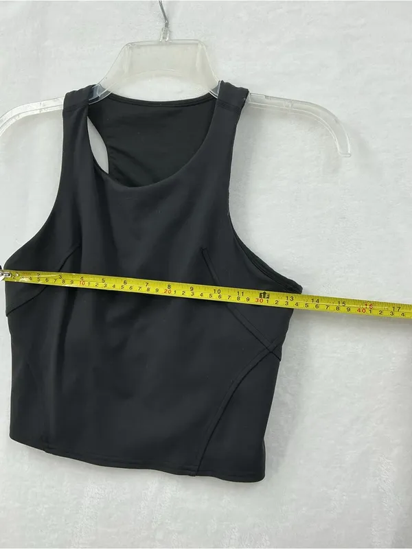 lululemon athletica Black Racerback Crop Top 1066 - Image 3