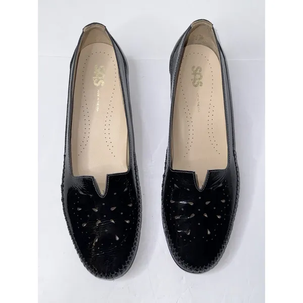 SAS Sonyo TriPad Comfort Black Patent Leather Pump‎ Sz11M Retro Grannycore Dance - Image 2
