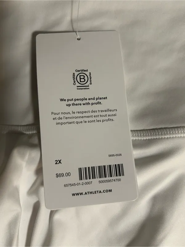 Athleta White Ace Tennis Skort Size 2X - Image 3