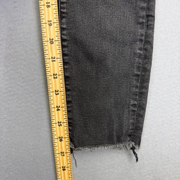 MOTHER High Waisted Looker Ankle Fray Night Hawk Skinny Jeans Gray‎ 23 READ - Image 7