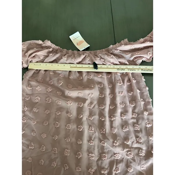 NWT: Rose Womens off the shoulder dotted‎ blouse - Image 6