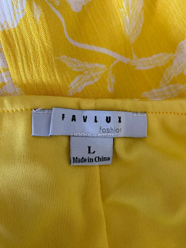 FAVLUX Yellow Floral Dress - Image 3
