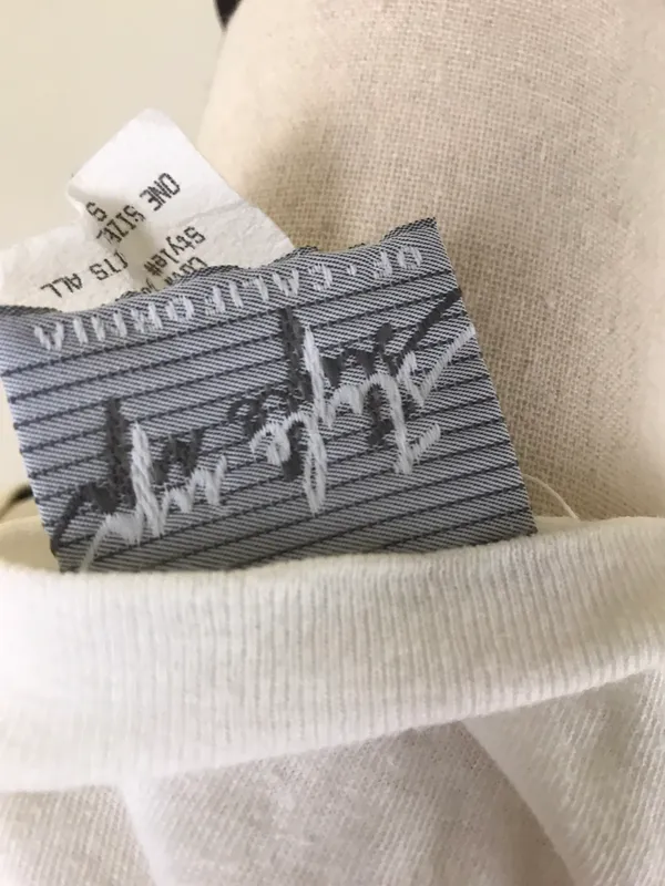 Totally 90s Vintage Style Up! White Pink Blue Puff Design Floral Lace T Shirt OS - Image 4