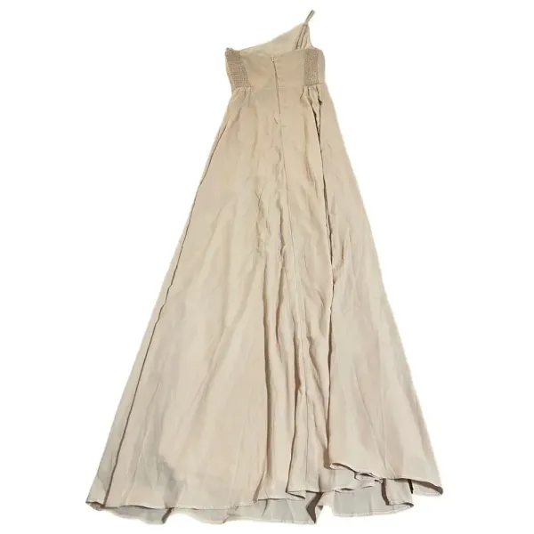 Show Me Your Mumu NWOT Shannon One Shoulder Formal Dress Maxi Size XS Dusty Blush Crisp - Image 5