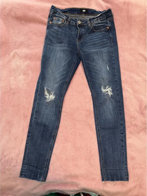 I&M Black Label Jeans Size 11 Juniors Women's Structured Denim Blue Wash Stretch - Image 4