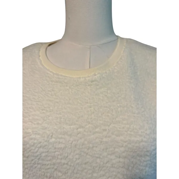 Lucky Brand Cream Fleece Sherpa Top NWT SZ Med Long Sleeves Minimalist Lagenlook - Image 2