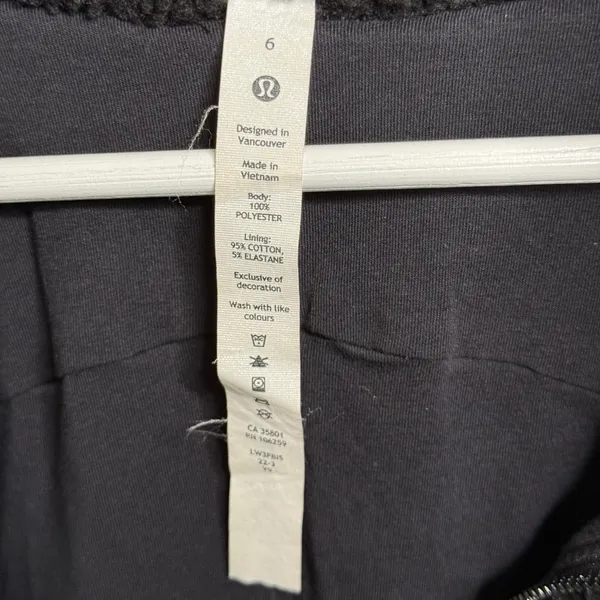 Lululemon Cinchable Fleece Zip Up Full Zip Jacket Black Women’s Size 6 - Image 12