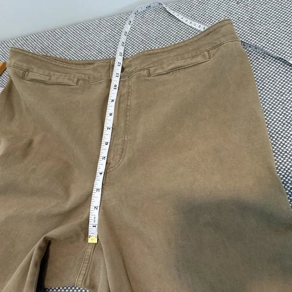 Madewell Pants Womens Size 31 Drill Khaki The Emmett Wide Leg Crop Welt Pocket - Image 13