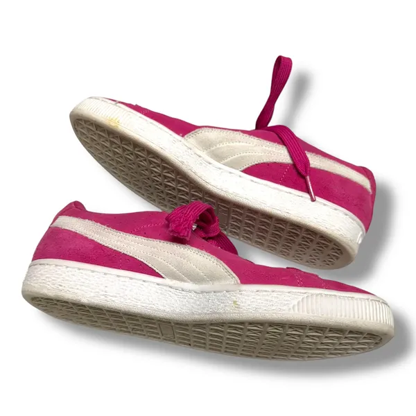 Puma Womens Suede Pink Fuchsia Purple Low‎ Top Shoes Size 8.5 355462 38 - Image 3
