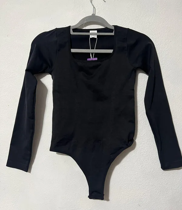 Long Sleeve Thong Bodysuit - Image 2