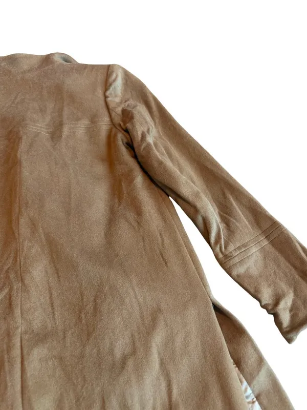 Fleurette Camel Coat Jacket Button - Image 13