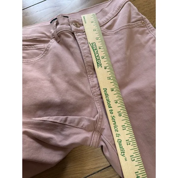 Express Skinny High Rise Pants Size 4R‎ Pink Stretch Classic City Preppy Office - Image 4