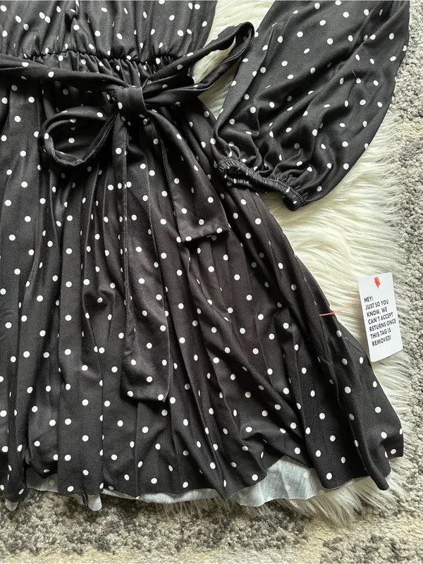 ASOS pleated polka dot mini dress - Image 2