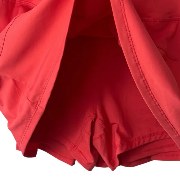 Unbranded Deep Coral Pleated Athletic Skort Tennis‎ Pickleball Work Out Gym 8 - Image 4