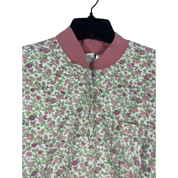 Vermont Country Store Floral Pajamas XS Pink Cotton Jogger Lounge Set Cottage - Image 3