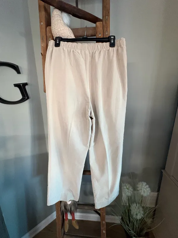 Liz Baker tan size 12 tall pull on elastic pants - Image 2