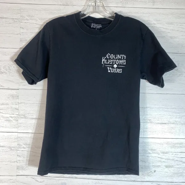 Count's Kustoms Las Vegas grunge skeleton cross tshirt size Small - Image 2