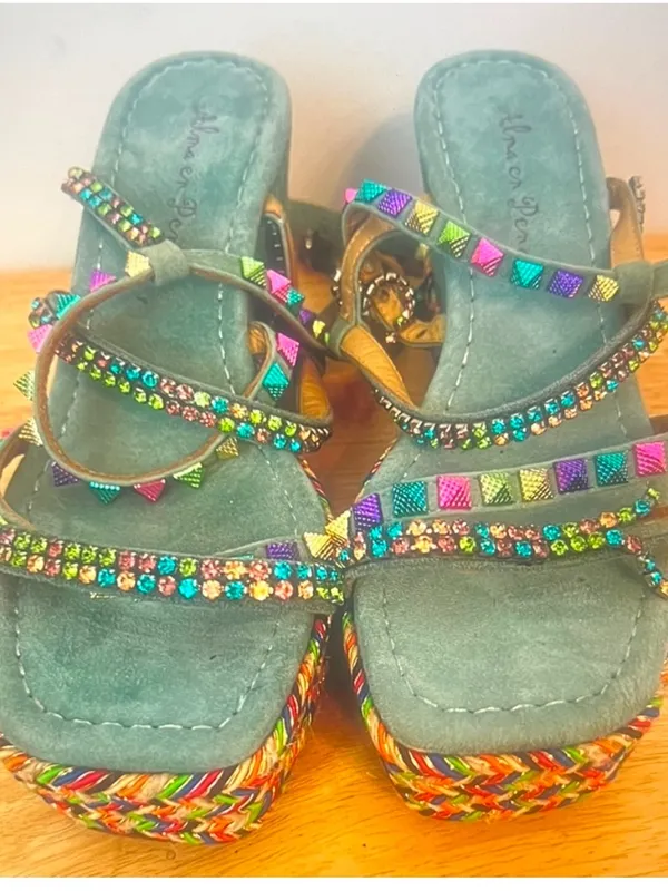 Alma en Pena Colorful Strappy Platform Sandals festival - Image 4