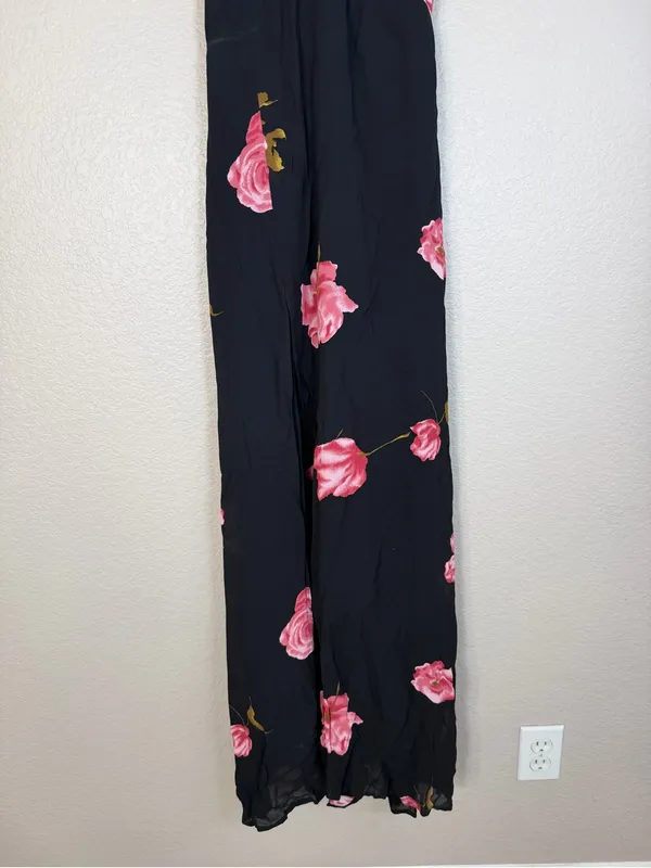 Reformation Renee Black Pink Floral Maxi Dress size XS $218 - Image 3