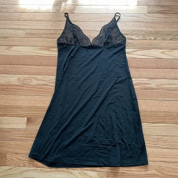 Calvin Klein Black Lace Slip Dress Womens Medium Intimates - Image 7