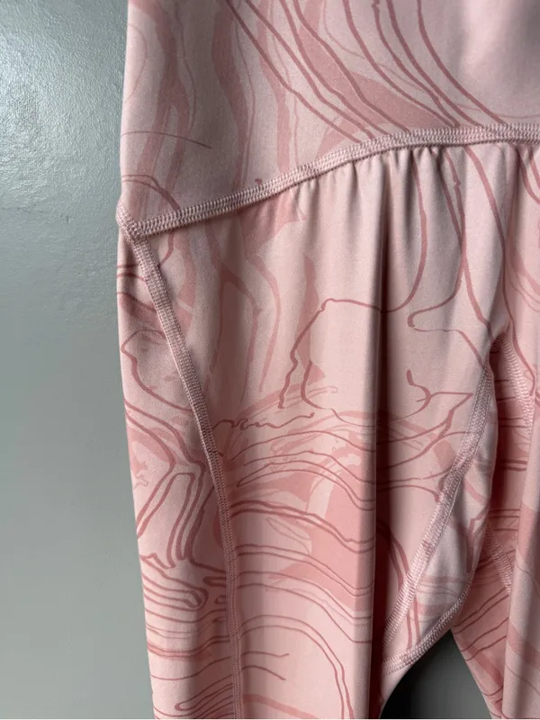Gymshark Pink Abstract Print High Waisted Leggings Size XS - Image 2