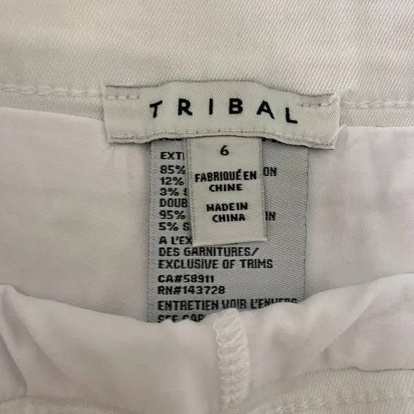 NWT White Tribal Denim Mini Skirt Shorts Skort Size US 6 / S - Image 2
