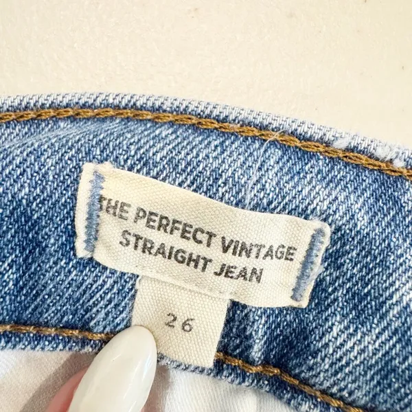 Madewell Perfect‎ Vintage Jeans Size 26 Blue Reinhart Wash Straight Grunge Indie - Image 7