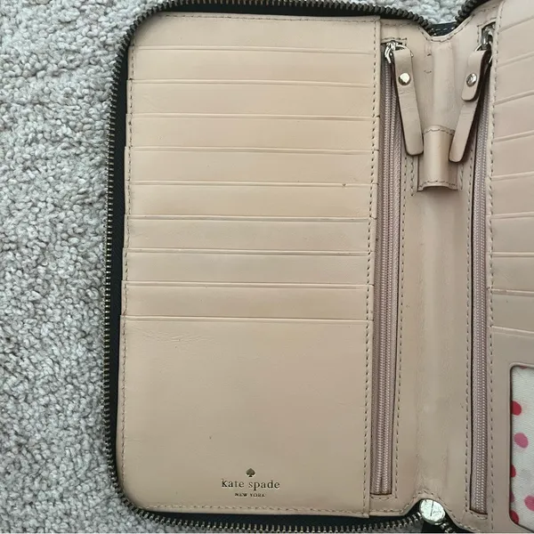 Kate Spade New York Black Leather Continental Wallet - Image 6