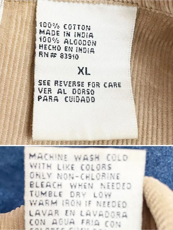 Vintage Bill Blass Jeans Denim Chore Jacket XL Corduroy Collar Barn Workwear - Image 13