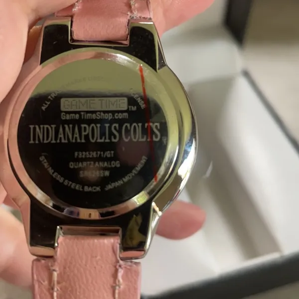 New Indinapolis colts pink watch adjustable with crystal face points - Image 5
