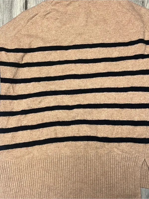 Boden Oversized High Neck Jumper 100% Merino Wool Striped Sweater Size US 4 - Image 5