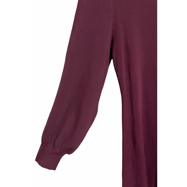 Böhme Mock Neck‎ Long Sleeve Cut Out Maxi Dress Burgundy Women's Size Large - Image 7