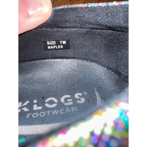 Klogs Naples Size‎ 7M Women's Slip Resistant Work Shoes Multi Triangle Black Size 7 - Image 5