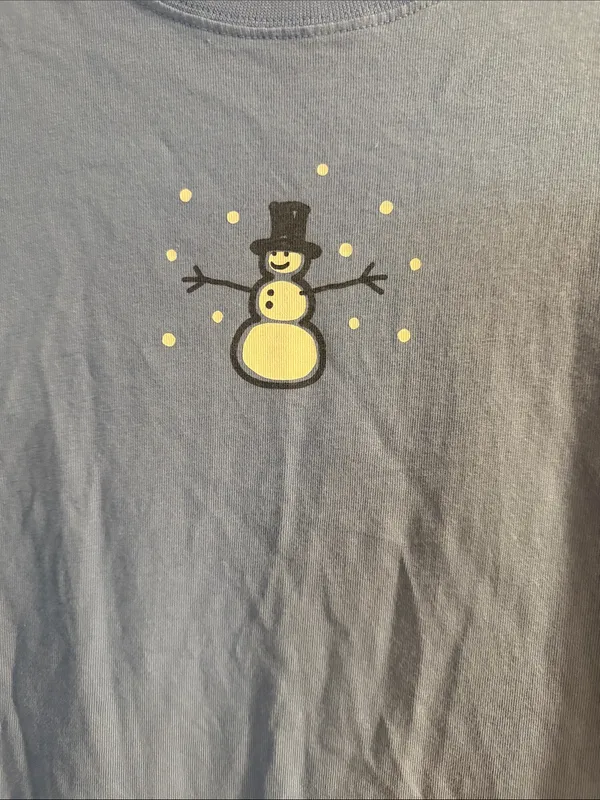 Life is good women’s crushes snowman long sleeve shirt size xsmall. - Image 2