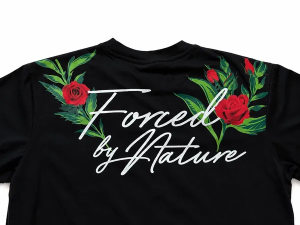 Hype Market Black Floral Rose Graphic T-Shirt Size M - Image 4