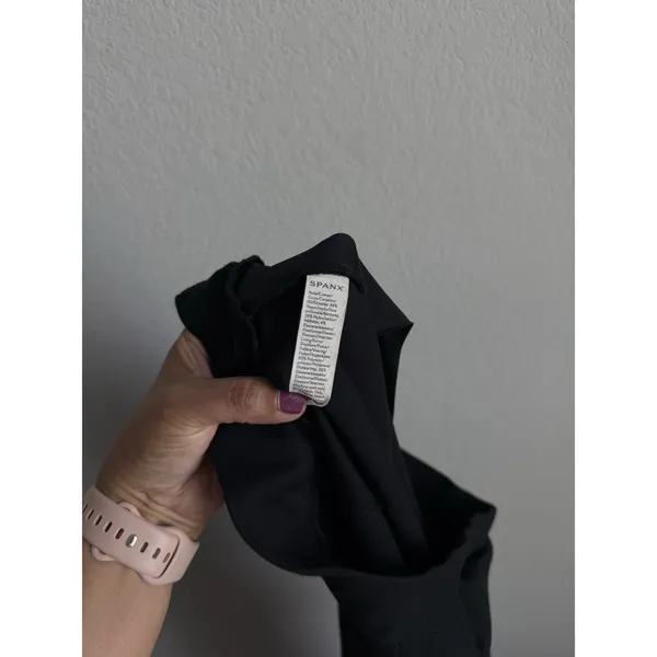 SPANX The Perfect Pant Wide Leg Black Ponte Knit Pull On Pants Size L Minimalist - Image 9