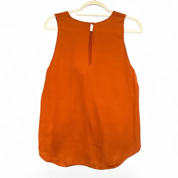 Theory Sleeveless Burnt Orange Sienna Tank Blouse Top M - Image 3