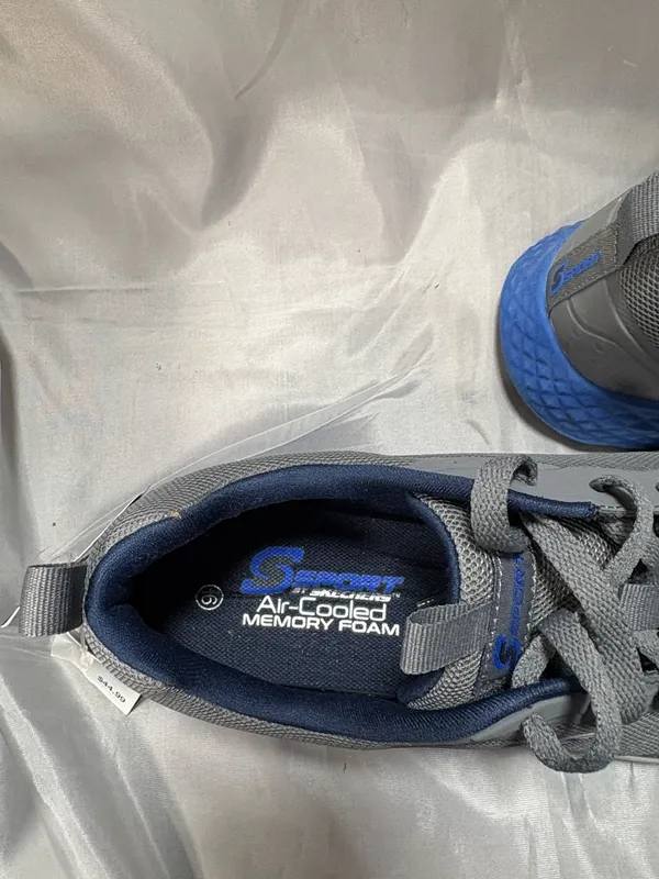 Skechers men’s gray and blue athletic shoes - Image 7