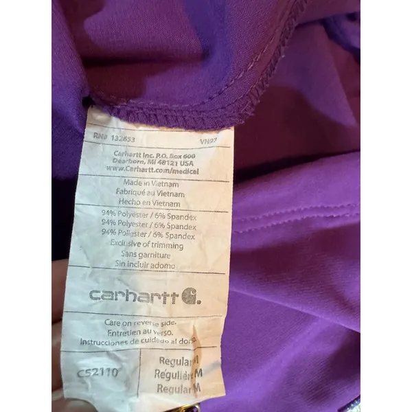 Carhartt Force Women Eggplant Medical Scrub Pants Cargo Nurse Sz Medium - Image 6