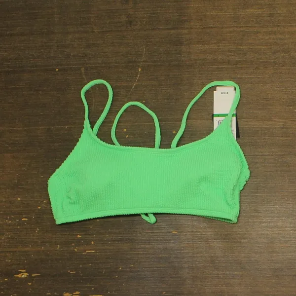 NWT Salt + Cove Juniors Rib Scrunch Scoop-Neck Bikini Top Mint Tea Green L - Image 5