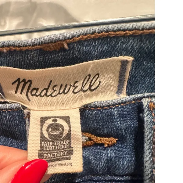 Madewell Kick Out Full Length Jeans Light Indigo‎ Blue Mid Rise Flare Size 24 - Image 4