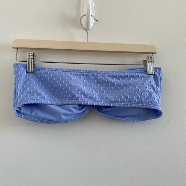Cabana Del Sol Blue Textured Bikini Size Large - Image 4