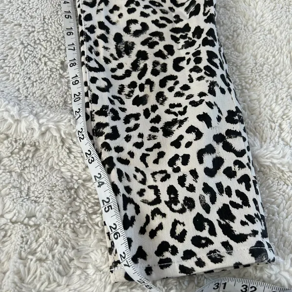 NWT Express Womens Sz 12 Cheetah Mid Rise Ankle Pants Teacher Cotton Fun Casual - Image 5